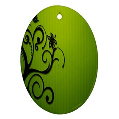 Illustration Wallpaper Barbusak Leaf Green Ornament (oval) by Mariart