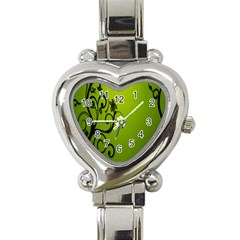 Illustration Wallpaper Barbusak Leaf Green Heart Italian Charm Watch