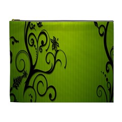 Illustration Wallpaper Barbusak Leaf Green Cosmetic Bag (xl) by Mariart