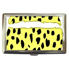 Leopard Polka Dot Yellow Black Cigarette Money Cases by Mariart