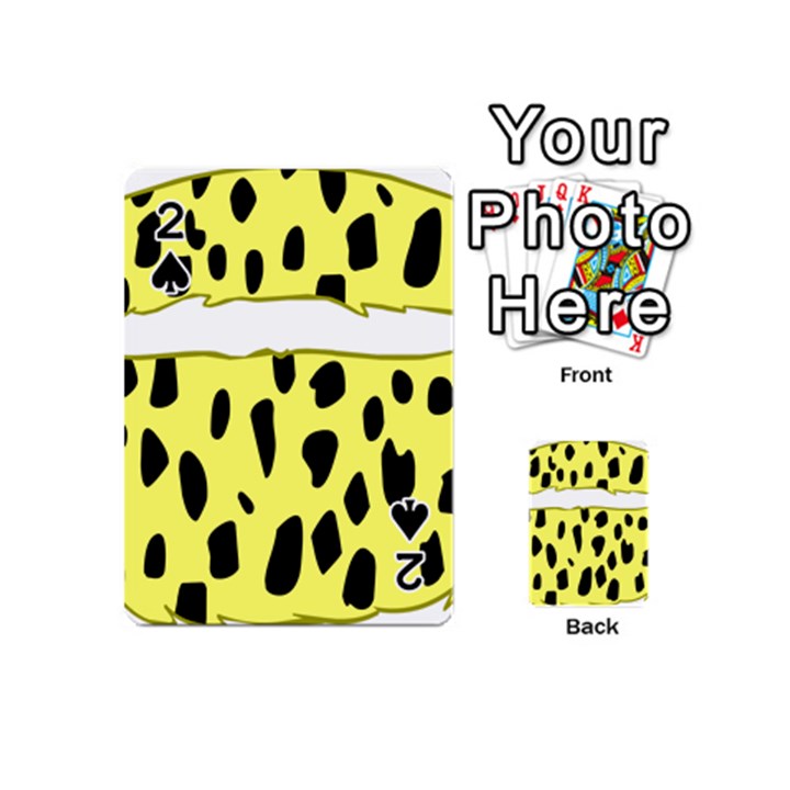 Leopard Polka Dot Yellow Black Playing Cards 54 (Mini) 