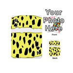 Leopard Polka Dot Yellow Black Playing Cards 54 (Mini)  Front - Spade4