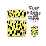 Leopard Polka Dot Yellow Black Playing Cards 54 (Mini)  Front - Diamond2