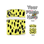 Leopard Polka Dot Yellow Black Playing Cards 54 (Mini)  Front - Spade5