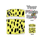 Leopard Polka Dot Yellow Black Playing Cards 54 (Mini)  Front - ClubJ