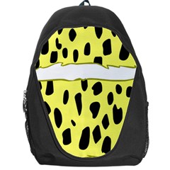 Leopard Polka Dot Yellow Black Backpack Bag by Mariart