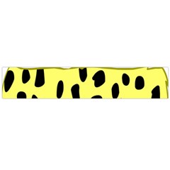 Leopard Polka Dot Yellow Black Flano Scarf (large)