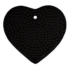 Oklahoma Circle Black Glitter Effect Ornament (heart)