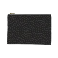 Oklahoma Circle Black Glitter Effect Cosmetic Bag (large)  by Mariart