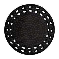 Oklahoma Circle Black Glitter Effect Round Filigree Ornament (two Sides) by Mariart