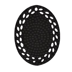 Oklahoma Circle Black Glitter Effect Oval Filigree Ornament (two Sides) by Mariart