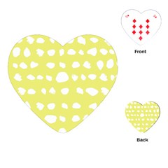 Polkadot White Yellow Playing Cards (heart) 