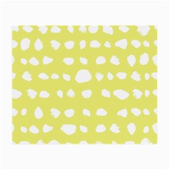 Polkadot White Yellow Small Glasses Cloth (2-side) by Mariart