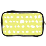 Polkadot White Yellow Toiletries Bags 2-Side Front