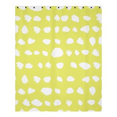 Polkadot White Yellow Shower Curtain 60  X 72  (medium) 