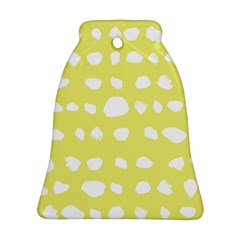 Polkadot White Yellow Bell Ornament (two Sides) by Mariart
