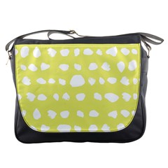 Polkadot White Yellow Messenger Bags