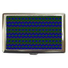 Split Diamond Blue Green Woven Fabric Cigarette Money Cases by Mariart