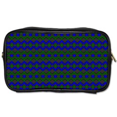 Split Diamond Blue Green Woven Fabric Toiletries Bags 2-side by Mariart