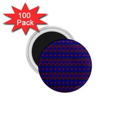 Split Diamond Blue Purple Woven Fabric 1 75  Magnets (100 Pack) 