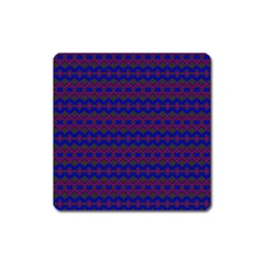 Split Diamond Blue Purple Woven Fabric Square Magnet by Mariart