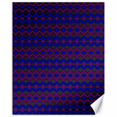 Split Diamond Blue Purple Woven Fabric Canvas 16  X 20   by Mariart