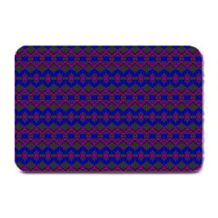 Split Diamond Blue Purple Woven Fabric Plate Mats by Mariart