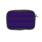 Split Diamond Blue Purple Woven Fabric Coin Purse Back