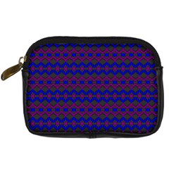 Split Diamond Blue Purple Woven Fabric Digital Camera Cases by Mariart