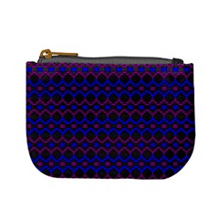 Split Diamond Blue Purple Woven Fabric Mini Coin Purses