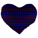 Split Diamond Blue Purple Woven Fabric Large 19  Premium Heart Shape Cushions Front