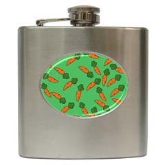 Carrot Pattern Hip Flask (6 Oz) by Valentinaart