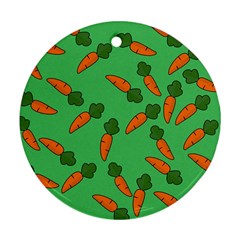 Carrot Pattern Round Ornament (two Sides) by Valentinaart