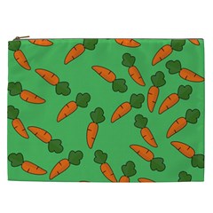 Carrot Pattern Cosmetic Bag (xxl)  by Valentinaart