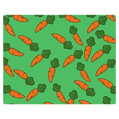 Carrot Pattern Double Sided Flano Blanket (medium)  by Valentinaart