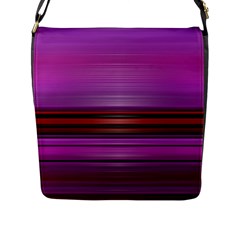 Stripes Line Red Purple Flap Messenger Bag (l)  by Mariart