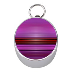 Stripes Line Red Purple Mini Silver Compasses by Mariart