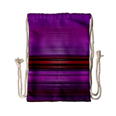 Stripes Line Red Purple Drawstring Bag (small) by Mariart
