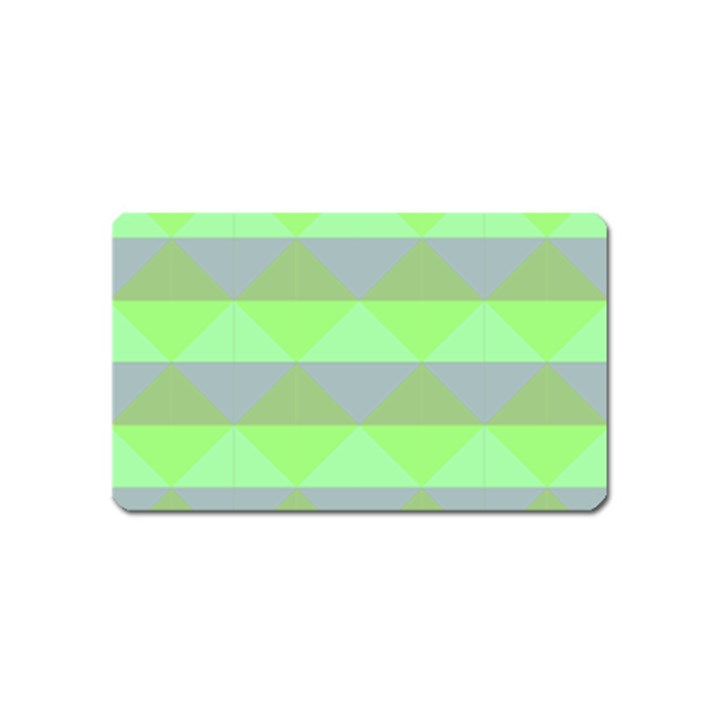 Squares Triangel Green Yellow Blue Magnet (Name Card)