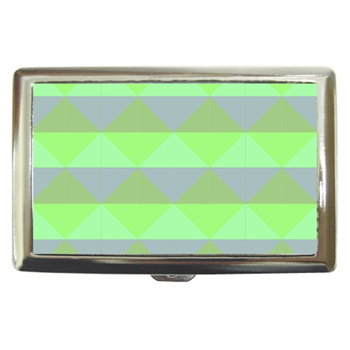 Squares Triangel Green Yellow Blue Cigarette Money Cases