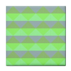 Squares Triangel Green Yellow Blue Face Towel