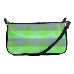 Squares Triangel Green Yellow Blue Shoulder Clutch Bags by Mariart