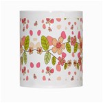 Floral pattern White Mugs Center