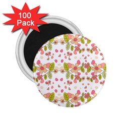 Floral Pattern 2 25  Magnets (100 Pack)  by Valentinaart
