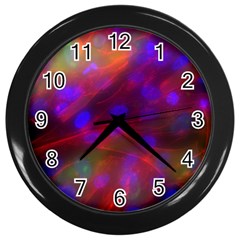 Vaccine Blur Red Wall Clocks (black) by Mariart