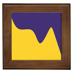 Purple Yellow Wave Framed Tiles