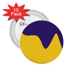 Purple Yellow Wave 2 25  Buttons (10 Pack) 