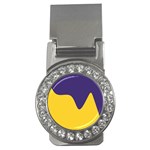 Purple Yellow Wave Money Clips (CZ)  Front