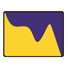 Purple Yellow Wave Double Sided Fleece Blanket (small) 