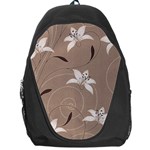 Star Flower Floral Grey Leaf Backpack Bag Front